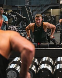 a man working out in a gym